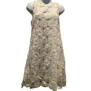 ALTAR’D STATE WHITE LACE DAISY SLEEVELESS BACK ZIP DRESS S